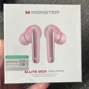 N-Lite 203 Airlinks Pink Earbud Headphones